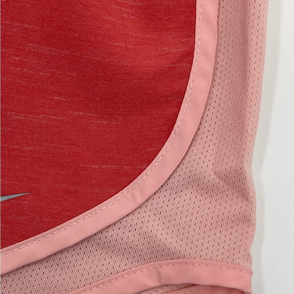 Nike Womens Dri-Fit “Tempo” Lined Draw String Running Shorts in Pink & Peach Med - Picture 3 of 7